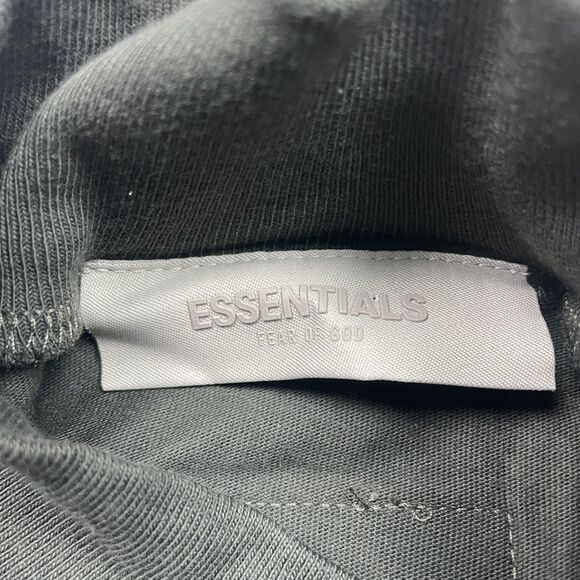 Fear of God Essentials Shirt Mens Large Dark Gray Mock Neck Long Sleeve Logo - Picture 3 of 11